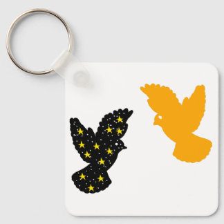 Birds Keychain – Minimal Flying Silhouette Design