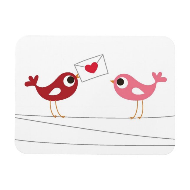 Birds Love Card Magnet (Horizontal)