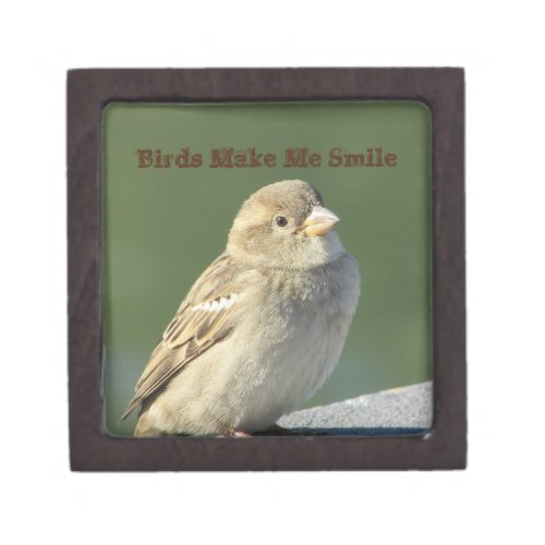 Birds Make Me Smile House Sparrow Nature Gift Box