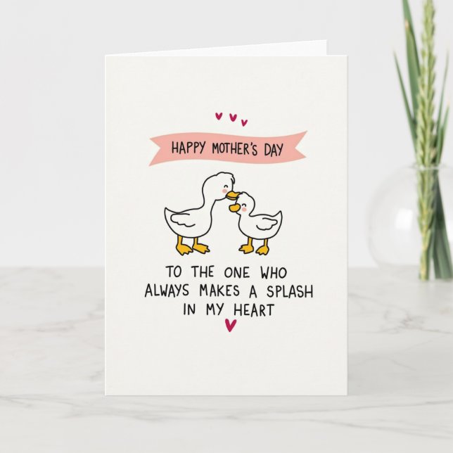 Birds Mothers Day Love Nurture Card (Front)