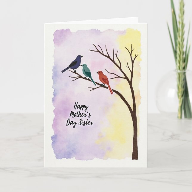 Birds Mothers Day Sister Card (Front)