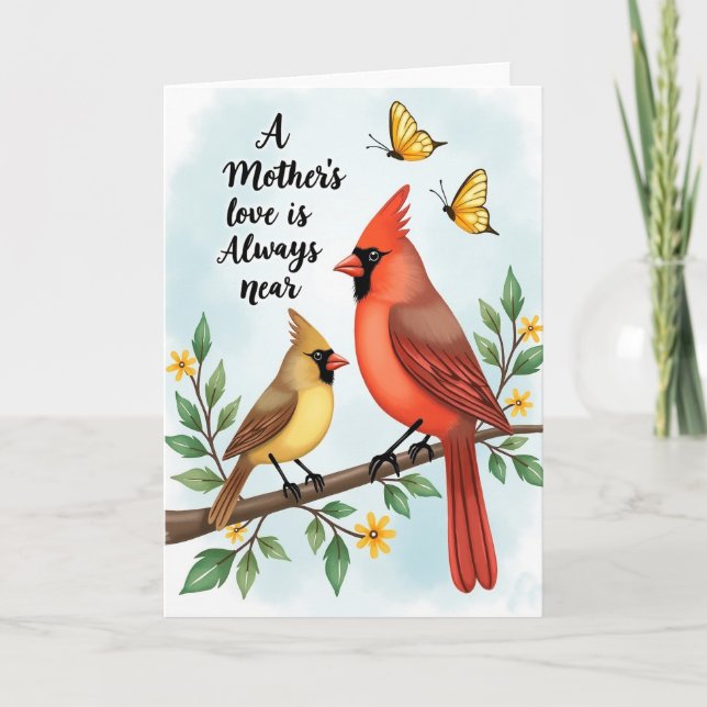 Birds Mothers Love Illustration Card (Front)