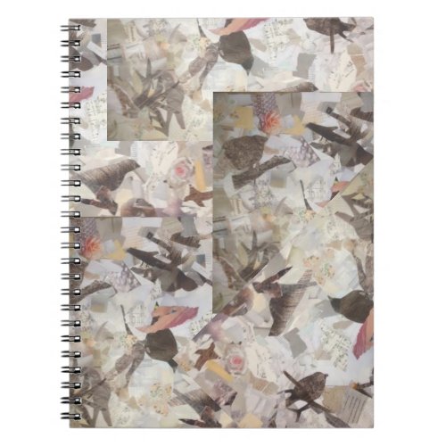 Birds  Music Paper Collage Notebook