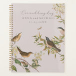 Birds nad leaves, romantic pink wedding planner<br><div class="desc">Birds symbolize freedom, the fleeting nature of moments, and the new beginnings you're about to make together. Plan every detail of your special day by choosing our charming Birds and Leaves romantic pink wedding planner. This delightful planner will not only help you organize every aspect of your wedding, but also...</div>