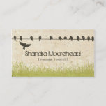 Birds Natural Massage Therapist Business Card at Zazzle
