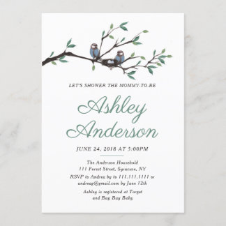 Birds Nest Baby Shower Invitation