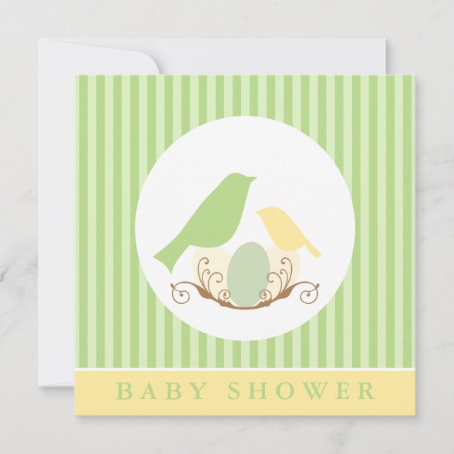 Birds Nest Baby Shower Invitation (Front)