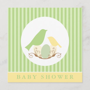 Birds Nest Baby Shower Invitation