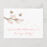 Birds Nest Baby Shower Postcard at Zazzle