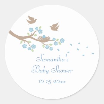 Birds Nest Baby Shower Sticker by rumored at Zazzle