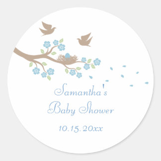Birds Nest Baby Shower Sticker