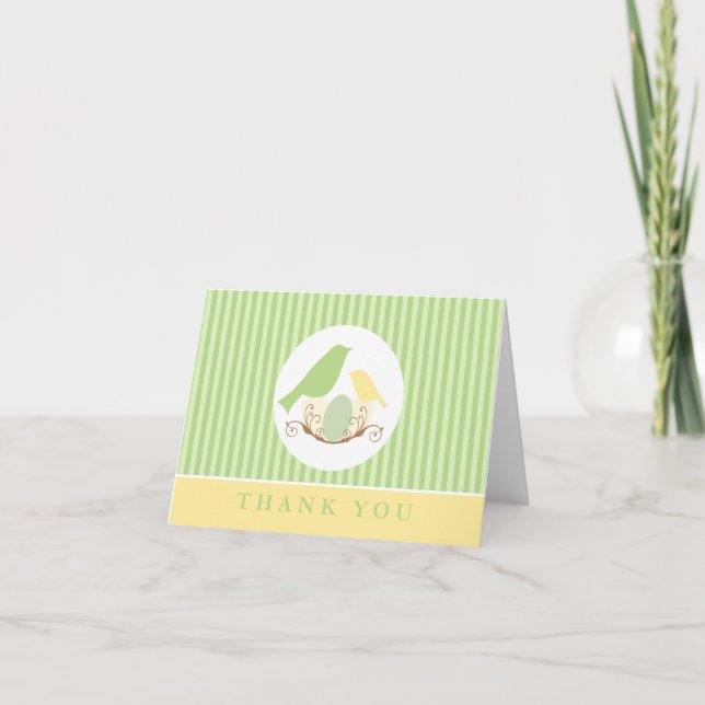 Birds Nest Baby Shower Thank You Cards (Front)