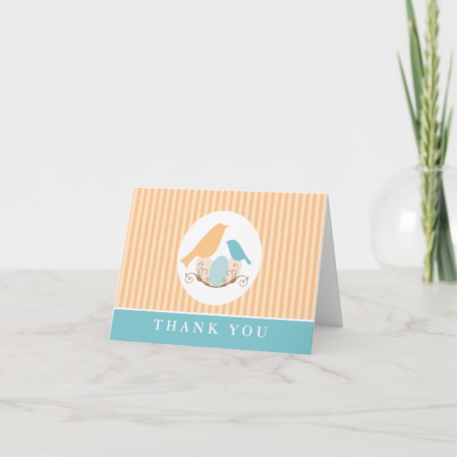 Birds Nest Baby Shower Thank You Cards (Front)
