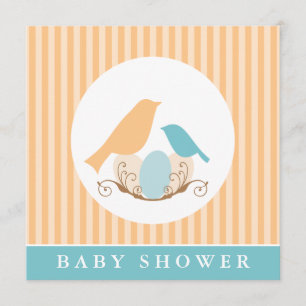 Birds Nest Gender Neutral Baby Shower Invitation