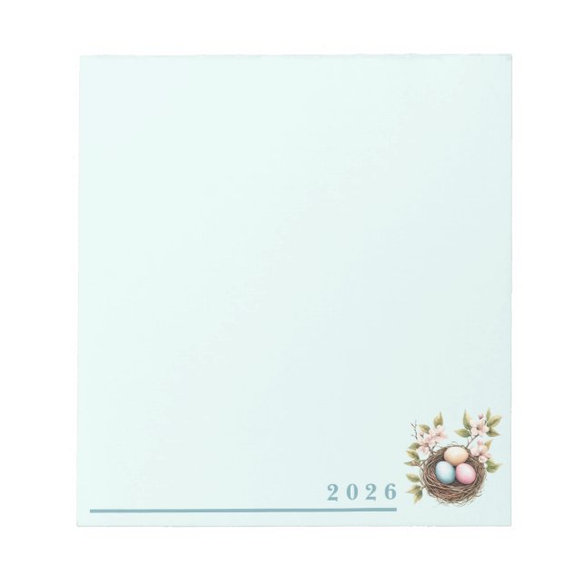Bird's Nest Springtime Notepad (Front)