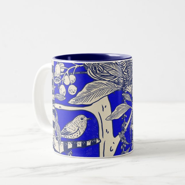 Birds Nest Two-Tone Coffee Mug (Front Left)