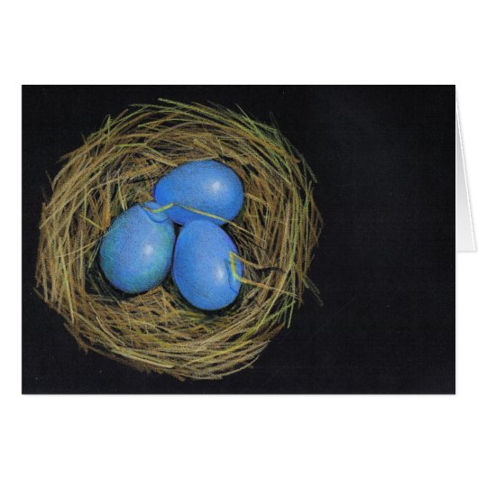 Birds Nest with Eggs: Add Your Caption Cards (Front Horizontal)