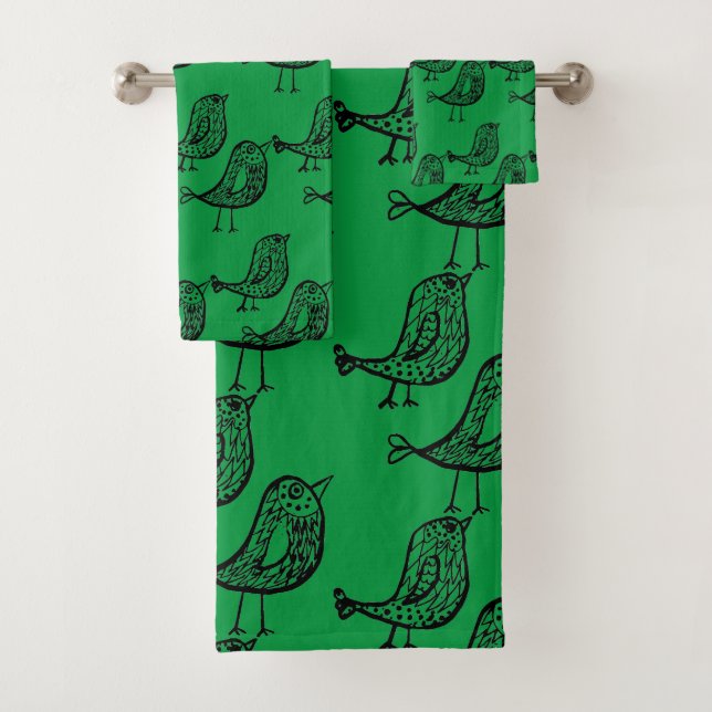 Birds of a Feather Bath Towel Set (Insitu)