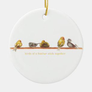 Birds of a Feather Ceramic Ornament