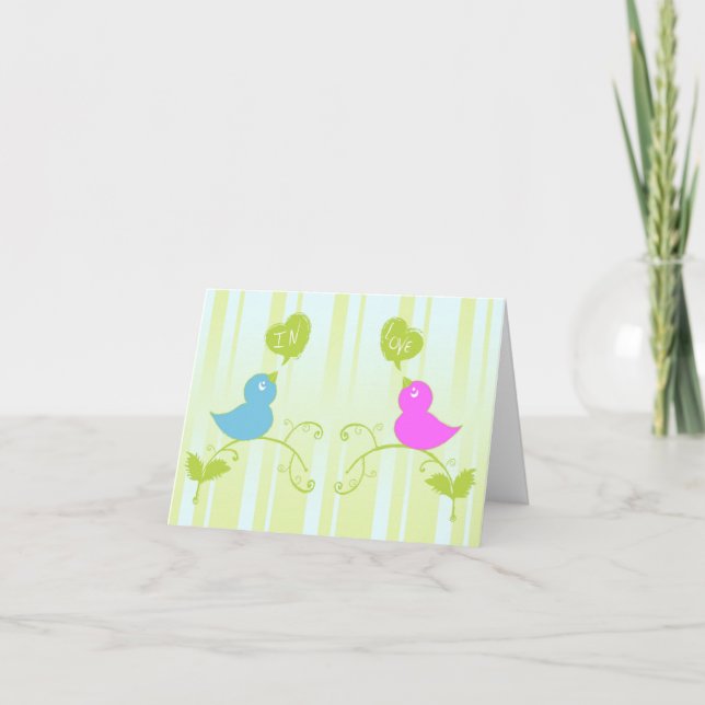 Birds of a feather fall in love together holiday card (Front)