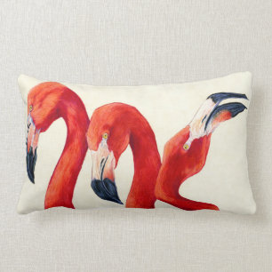 Birds Of A feather - Flamingo Pillow