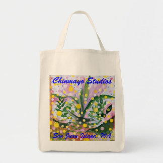 Birds of a Feather Green Grocery Tote Bag