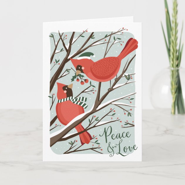 Birds Of A Feather Holiday Greeting Card