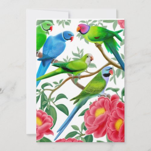 Birds of a Feather Parrot Party Invitation