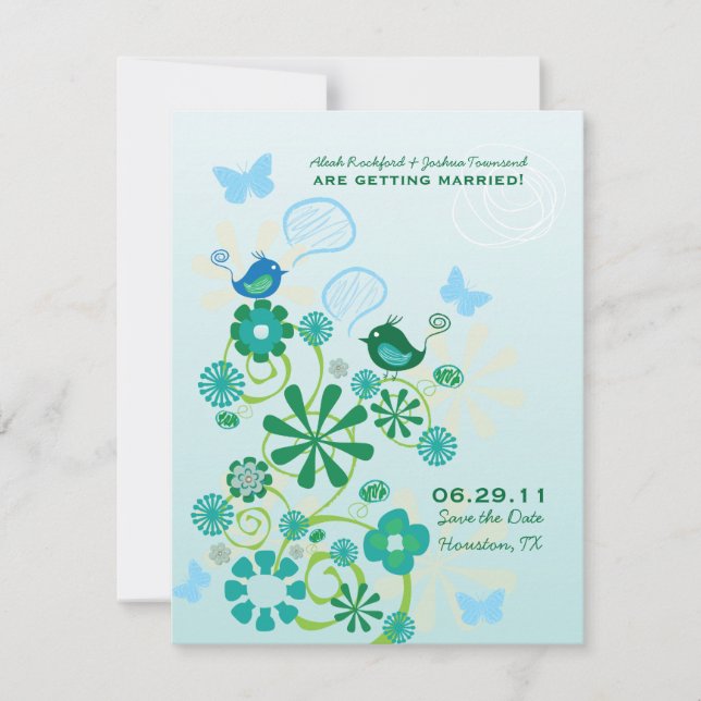 Birds of a Feather Save the Date Announcements (Front)