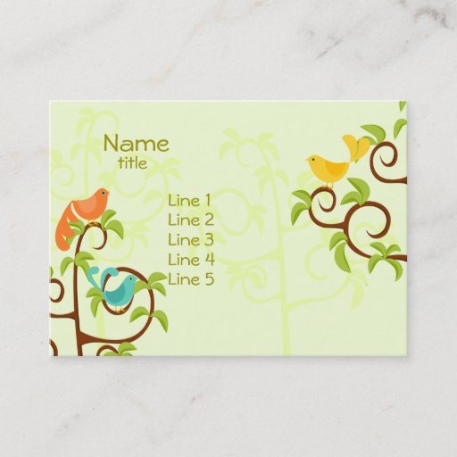 Customizable Birds of a Tree Business Card