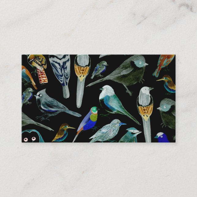 Birds of America- pets and wild birds Business Card (Front)