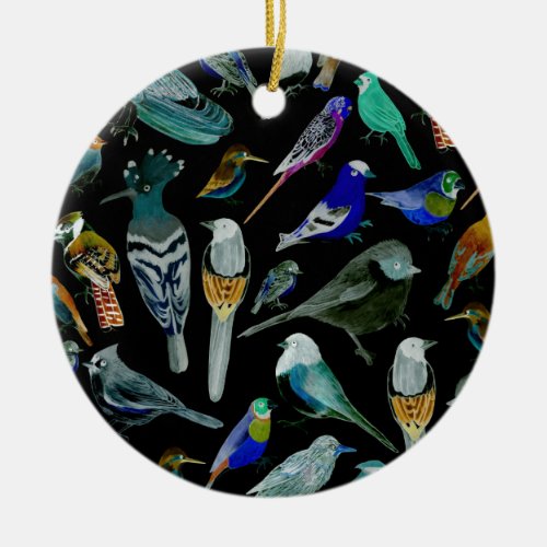 Birds of America_ pets and wild birds Ceramic Ornament