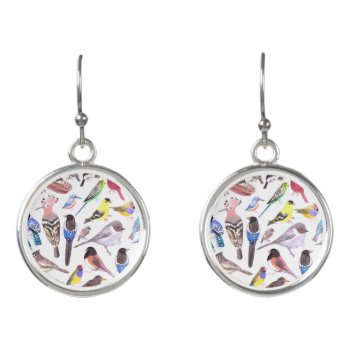 Birds Of America- Pets And Wild Birds Earrings by ShawlinMohd at Zazzle