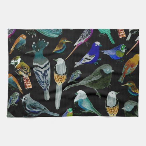Birds of America_ pets and wild birds Kitchen Towel
