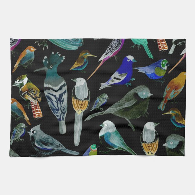 Birds of America- pets and wild birds Kitchen Towel (Horizontal)