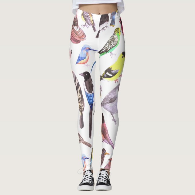 Birds of America- pets and wild birds Leggings (Front)