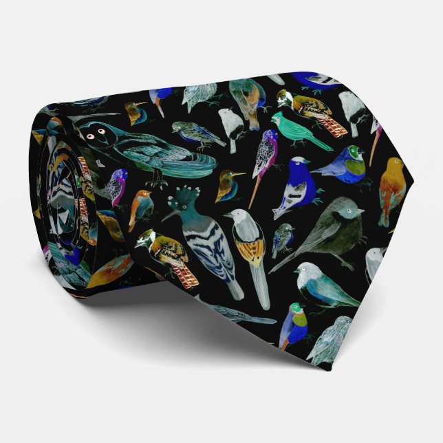 Birds of America- pets and wild birds Neck Tie (Rolled)