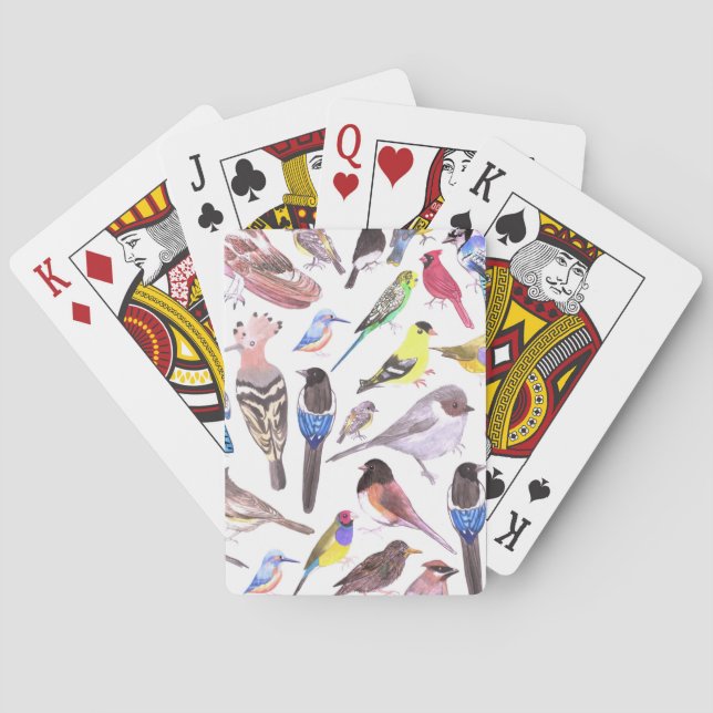 Birds of America- pets and wild birds Poker Cards (Back)