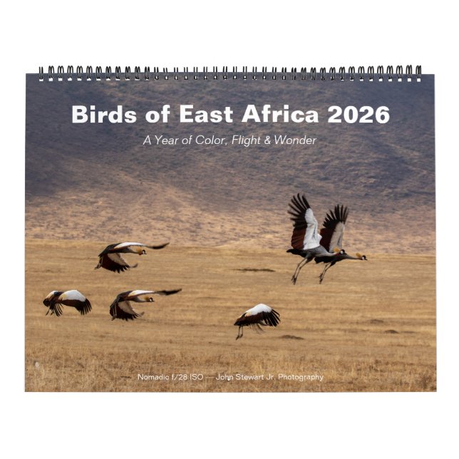Birds of East Africa 2026 Calendar (Cover)