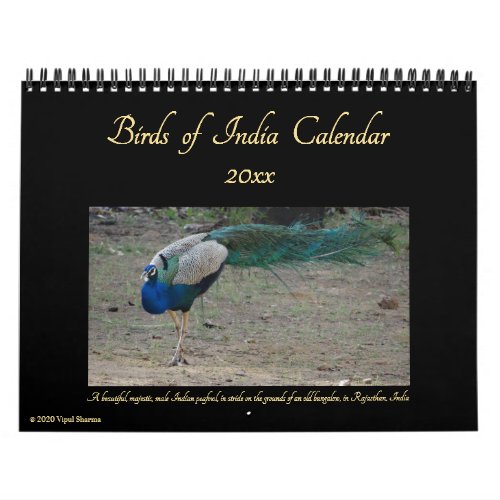 Birds of India Nature Wildlife Photography 2023_24 Calendar