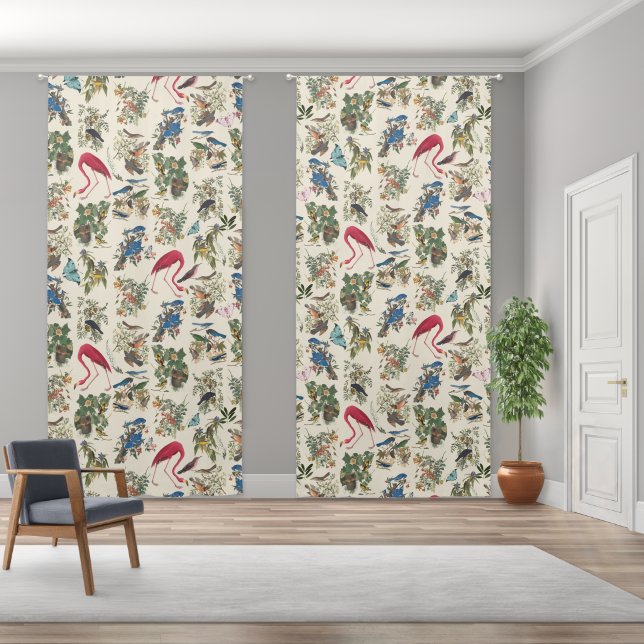 Birds of John James Audubon Blackout Curtains (Wide)