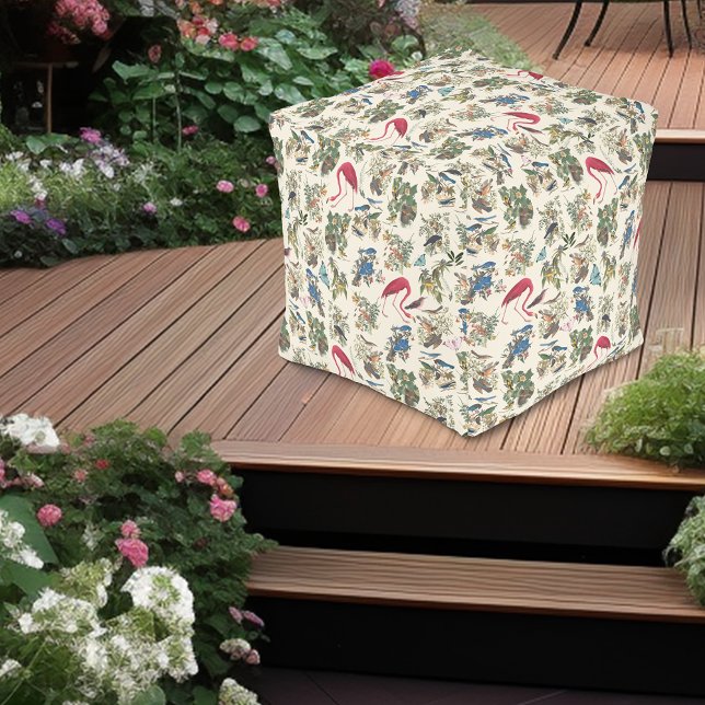 Birds of John James Audubon Outdoor Pouf (Creator Uploaded)