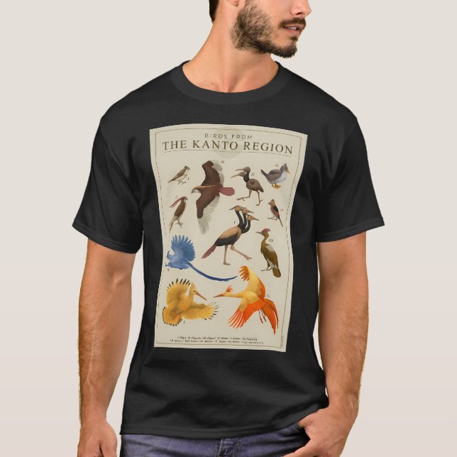 Birds Of Kanto T-Shirt (Front)