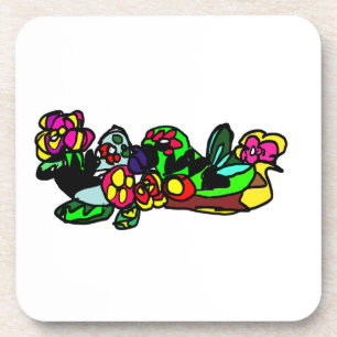 Birds of love beverage coaster