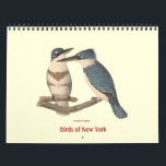 Birds of New York Lithographs Calendar<br><div class="desc">These bird images are scanned directly from lithographs in an 1844 book, “Zoology of New York, or the New-York Fauna, Part II, Birds.” They are all very high resolution, providing intricate detail and wonderful resolution. The artwork is by J. W. Hill, and the author of the book is James De...</div>
