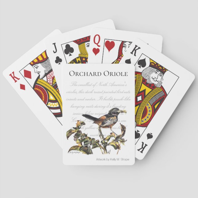 Birds of North America Orchard Oriole Poker Cards (Back)