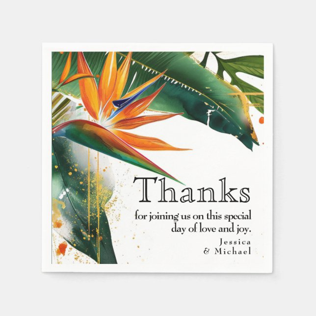 Birds of Paradise Bliss Napkins (Front)