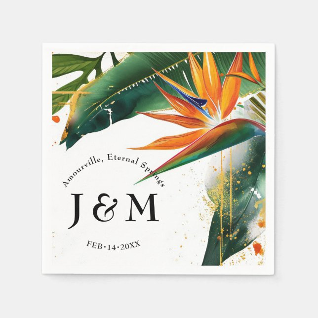 Birds of Paradise Bliss Napkins (Front)