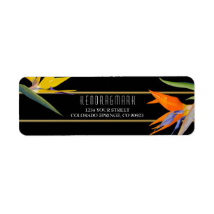 Birds of Paradise Floral Address Labels