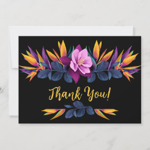 Birds of Paradise Hibiscus Wedding Thank You Cards